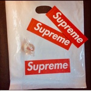 Supreme bouncy ball, box logo stickers